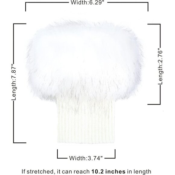Women Faux Fur Leg Warmers Boot Cuffs Fuzzy Winter Knitted Foot Toppers
